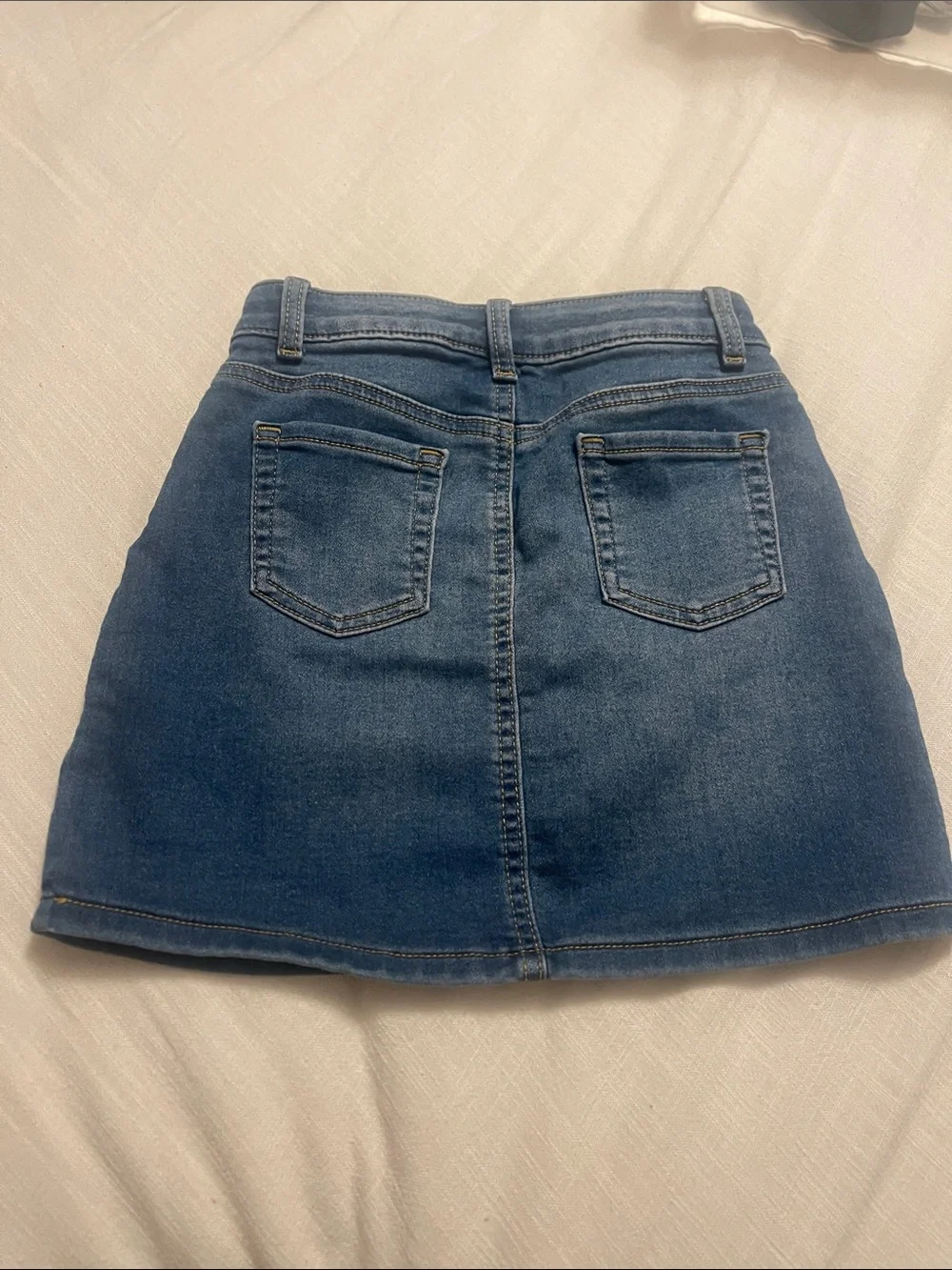 Cat & Jack Blue Denim Button-Front Kids Skirt